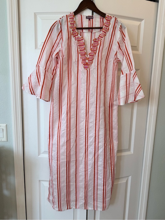 Glamourpuss Other - Glamourpuss caftan cabana striped orange